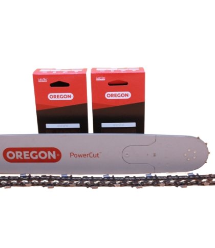 45 cm - Oregon Profi Vollstahl Schiene + 2 Halbmeißelketten 0.325 1,6 mm 74TG