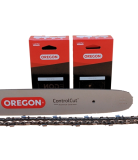 40 cm - Oregon Profi-Leichtbau Schiene + 2 Halbmeißelketten 0.325" 1,5 mm 66TG