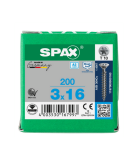 SPAX Ø 3,0 mm - Senkkopf T- STAR plus - Vollgewinde - Bremsrippen - Edelstahl A2 16 mm