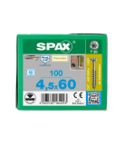 SPAX Ø 4,5 mm - Linsenkopf - Fräsrippen - T- STAR plus - Teilgewinde - Edelstahl A2 60 mm