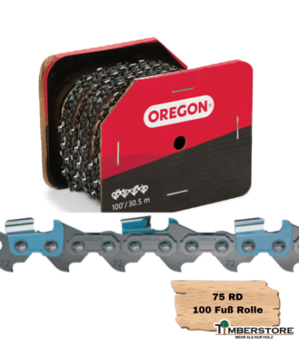 Oregon RipCut Längsschnitt .3/8" 1,6mm Halbmeißel - 75RD100R Sägekette 100 Fuß