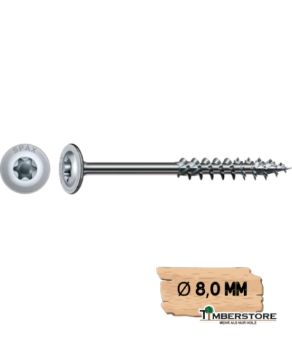 SPAX Ø 8,0 mm - Tellerkopf - T-STAR plus - Teilgewinde - WIROX